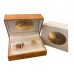 90th Birthday Gold Crystal Set Lapel Pin Gift